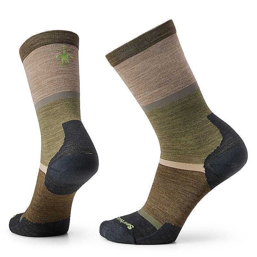 Men'S Smartwool Socks | Everyday Robbers Roost Crew Socks For Men Winter Moss