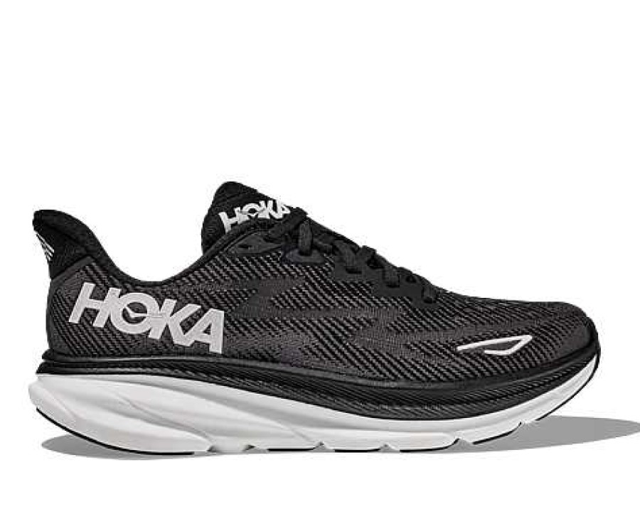 Footwear Hoka Shoes | Clifton 9 Wide Shoes For Men Black/White