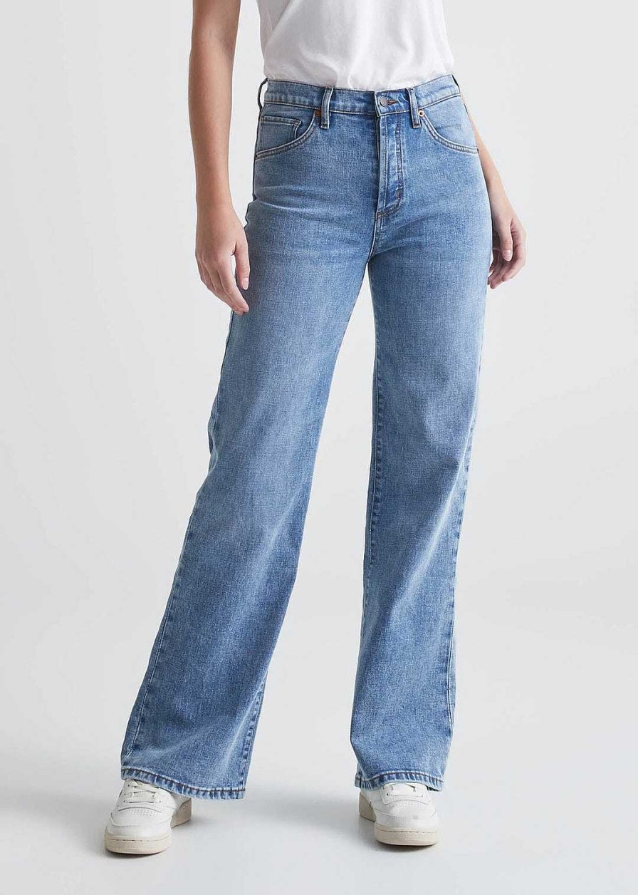 Women'S Duer Pants | Midweight Performance Denim Wide Leg Jeans For Women Vintage