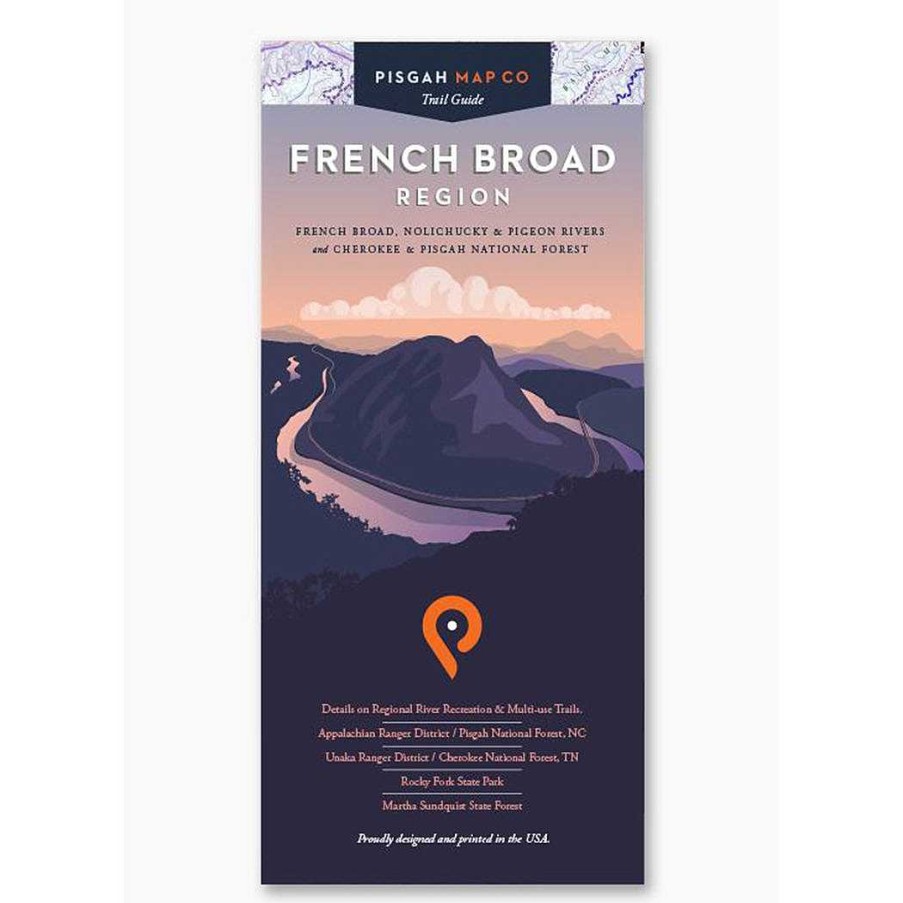 Gear Pisgah Map Company | French Broad Region Map One Color