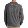 Men'S Free Fly Apparel T-Shirts | Doubled Up Long Sleeve Shirt For Men Heather Black Sand