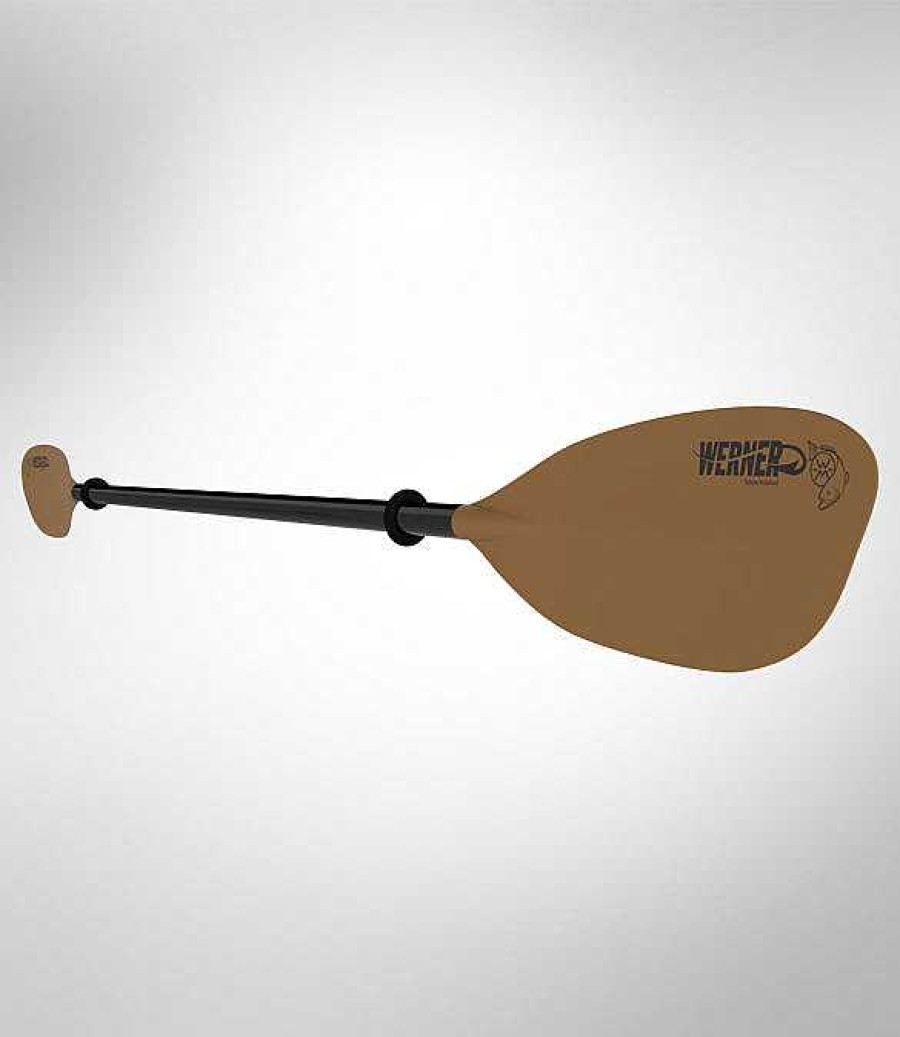 Gear Werner Paddles | Tybee Hooked 2-Piece Straight Shaft Paddle Brown