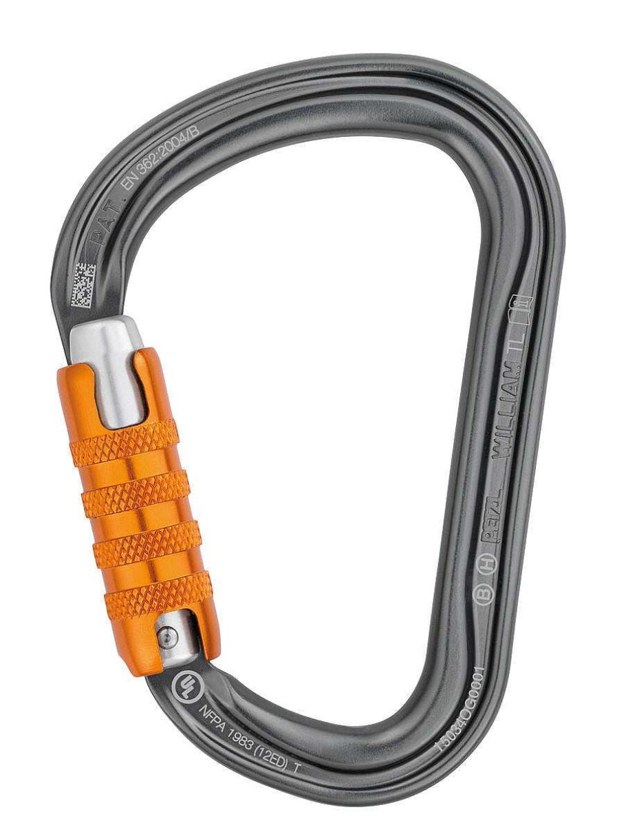 Gear Petzl | William Ball-Lock Climbing Carabiner Grey