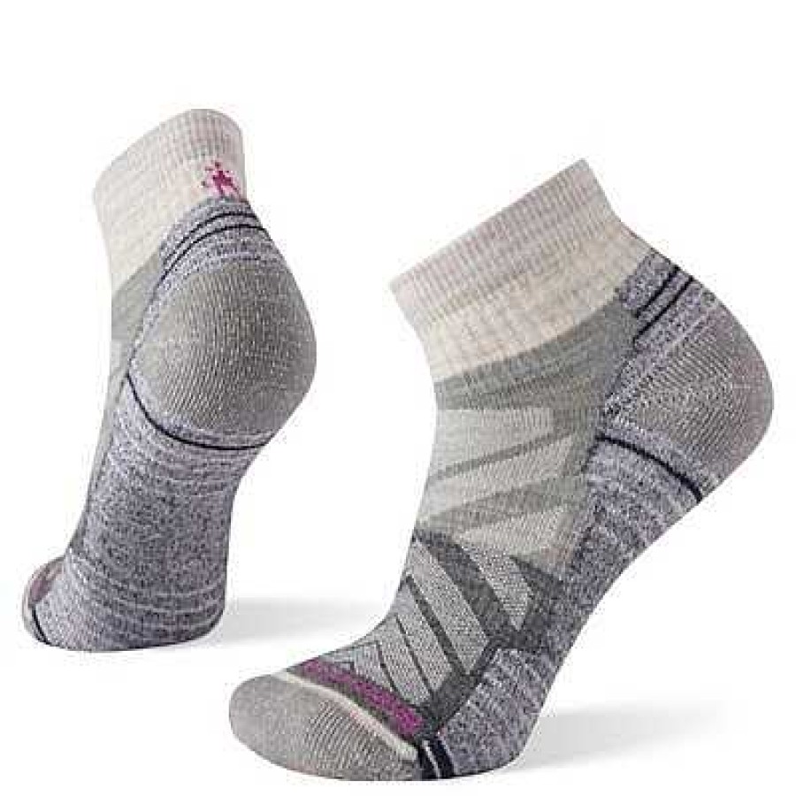 Women'S Smartwool Socks | Hike Light Cushion Color Block Ankle Socks For Women Ash