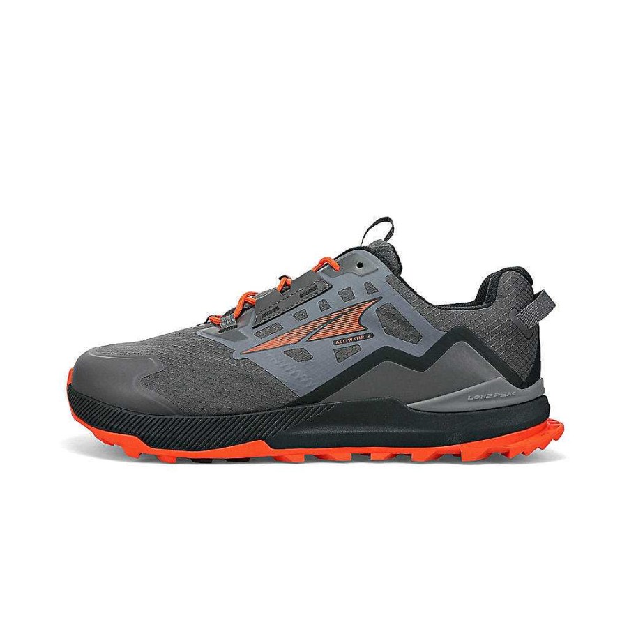 Footwear Altra Shoes | Lone Peak All-Weather Low 2 For Men Gray/Orange