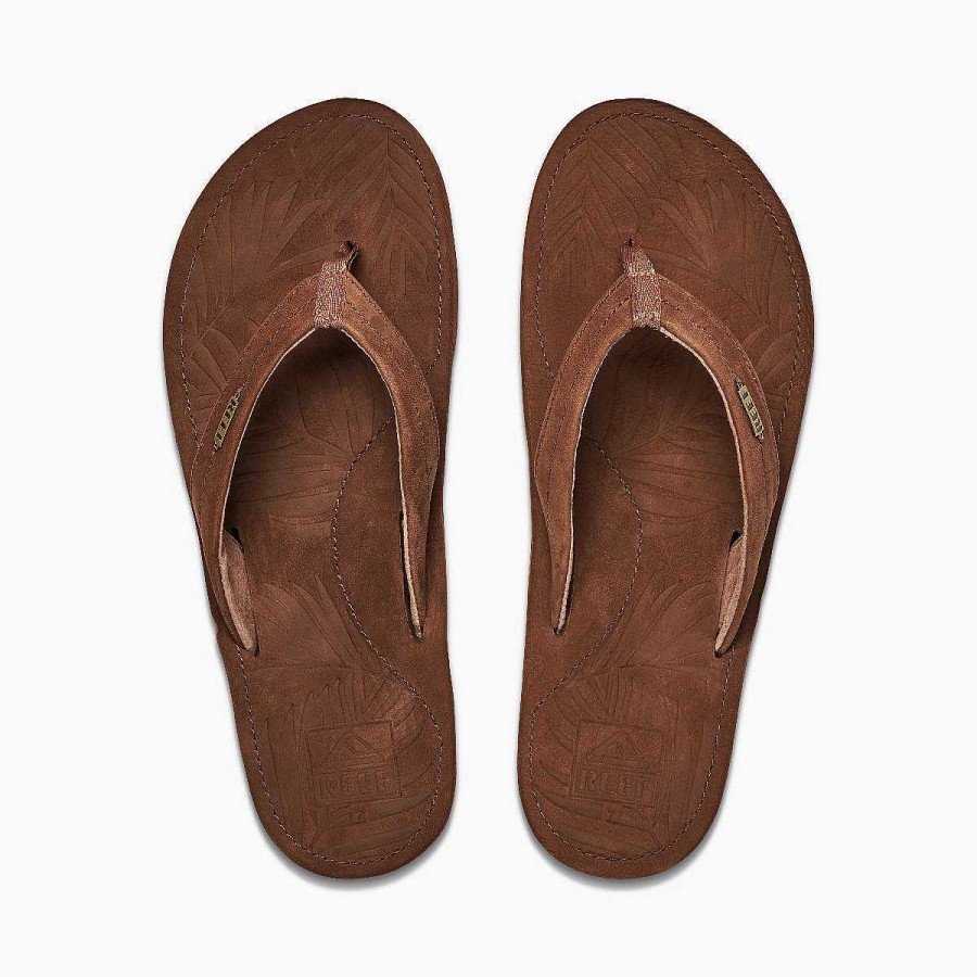 Footwear Reef Sandals | Drift Away Leather Sandals For Women Coffee