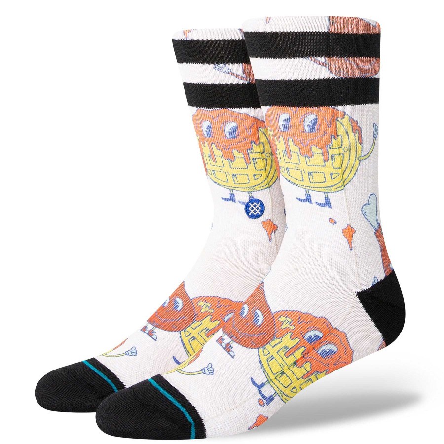 Men'S Stance Socks | Bock Bock Poly Crew Socks White