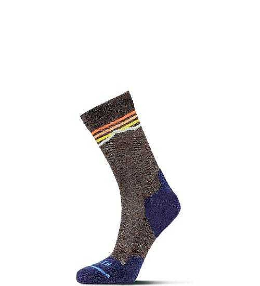 Men'S Fits Socks Socks | Light Hiker Mountainscape Crew Socks