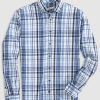 Men'S Johnnie-O Shirts | Blakely Hangin' Out Button Up Shirt For Men Gulf Blue