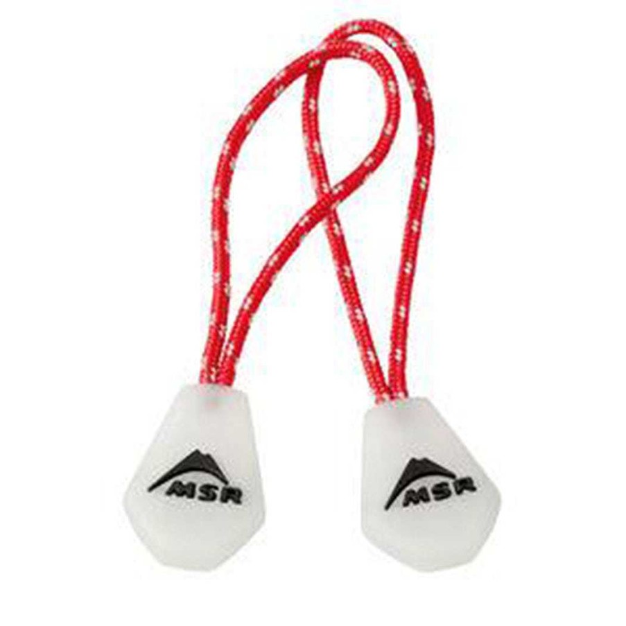 Gear MSR Tents | Night Glow Zipper Pulls Red/White