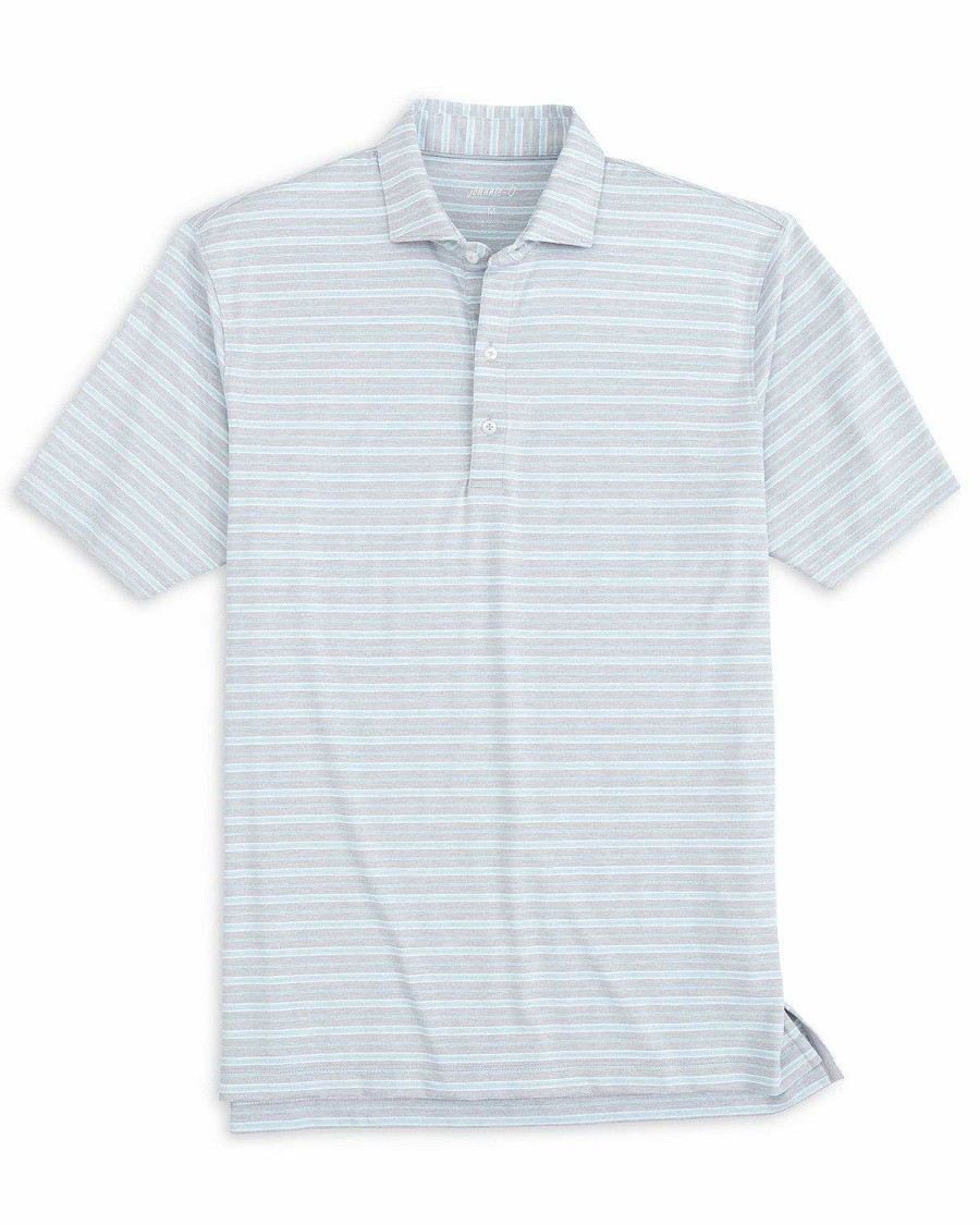 Men'S Johnnie-O Shirts | Zayn Striped Polo For Men Seal