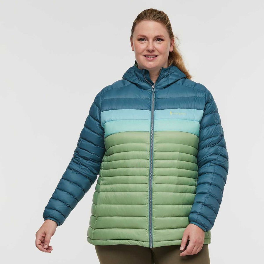 Women'S Cotopaxi Insulation | Fuego Hooded Down Jacket For Women Blue Spruce/Aspen