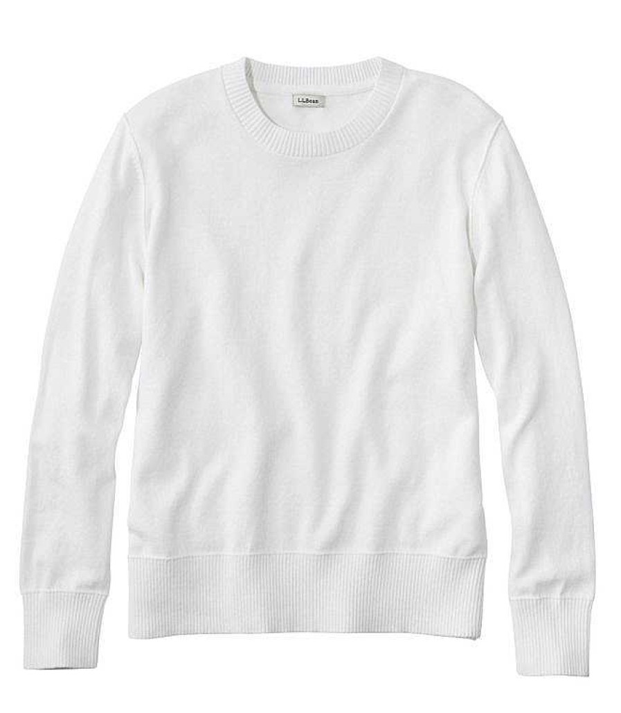 Women'S L.L.Bean Sweaters & Hoodies | Cotton Cashmere Crewneck Sweater For Women