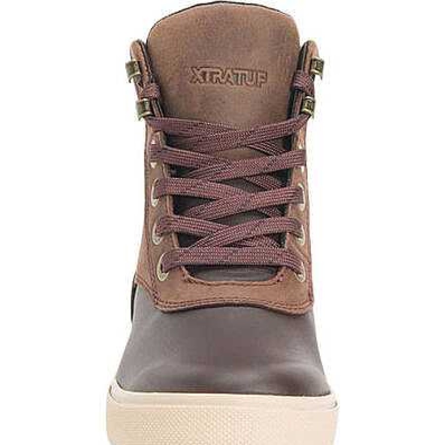 Footwear Xtratuf Boots | 6In Leather Lace Ankle Deck Boots For Women Chocolate