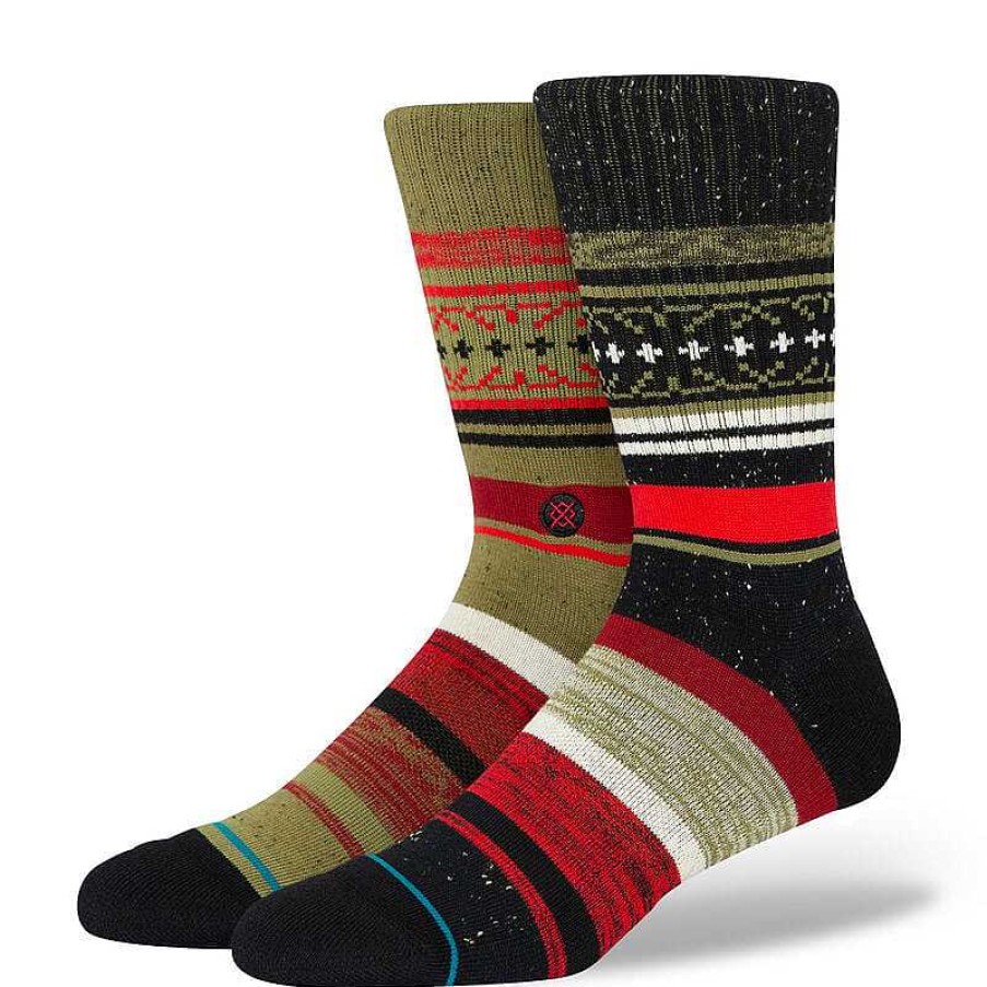 Men'S Stance Socks | Merry Merry Crew Socks For Men Red