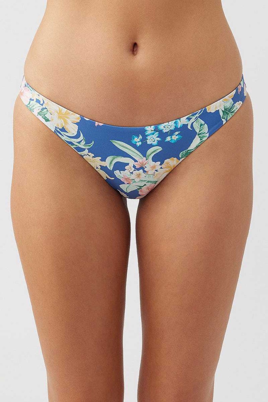 Women'S O'Neill Swimwear | Tulum Tropical Rockley Bottoms For Women Classic Blue