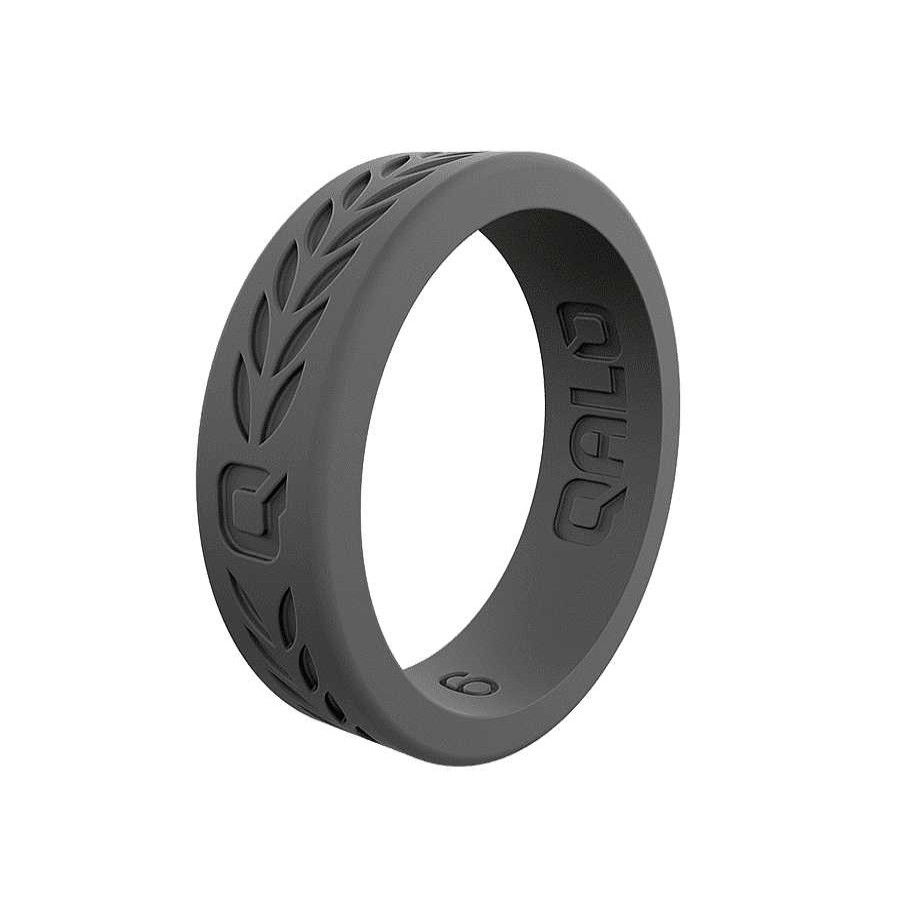 Women'S Qalo Jewelry | Laurel Silicone Ring For Women Charcoal