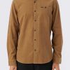 Men'S O'Neill Shirts | Caruso Solid Shirt For Men Dark Khaki