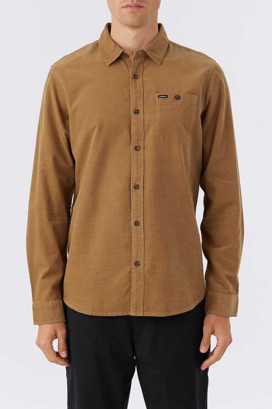 Men'S O'Neill Shirts | Caruso Solid Shirt For Men Dark Khaki