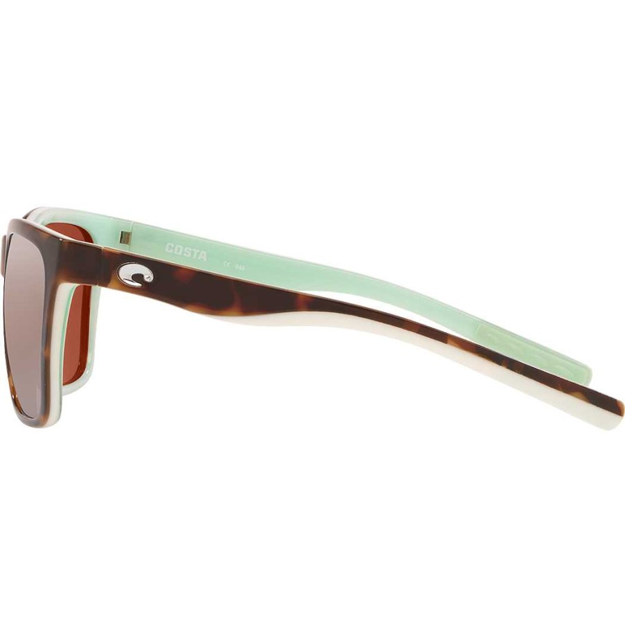 Men'S Costa Del Mar Sunglasses & Goggles | Panga Sunglasses Shiny Tortoise White Seafoam Crystal / Copper