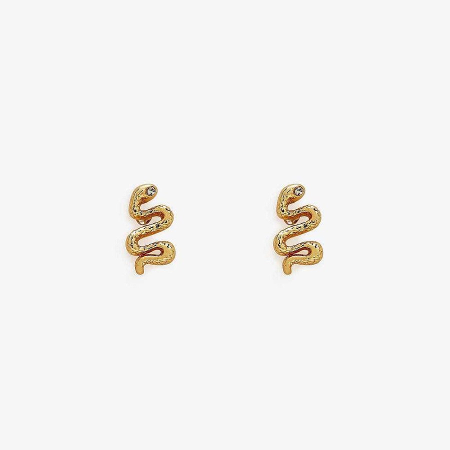 Women'S Pura Vida Jewelry | Snake Stud Earrings Gold