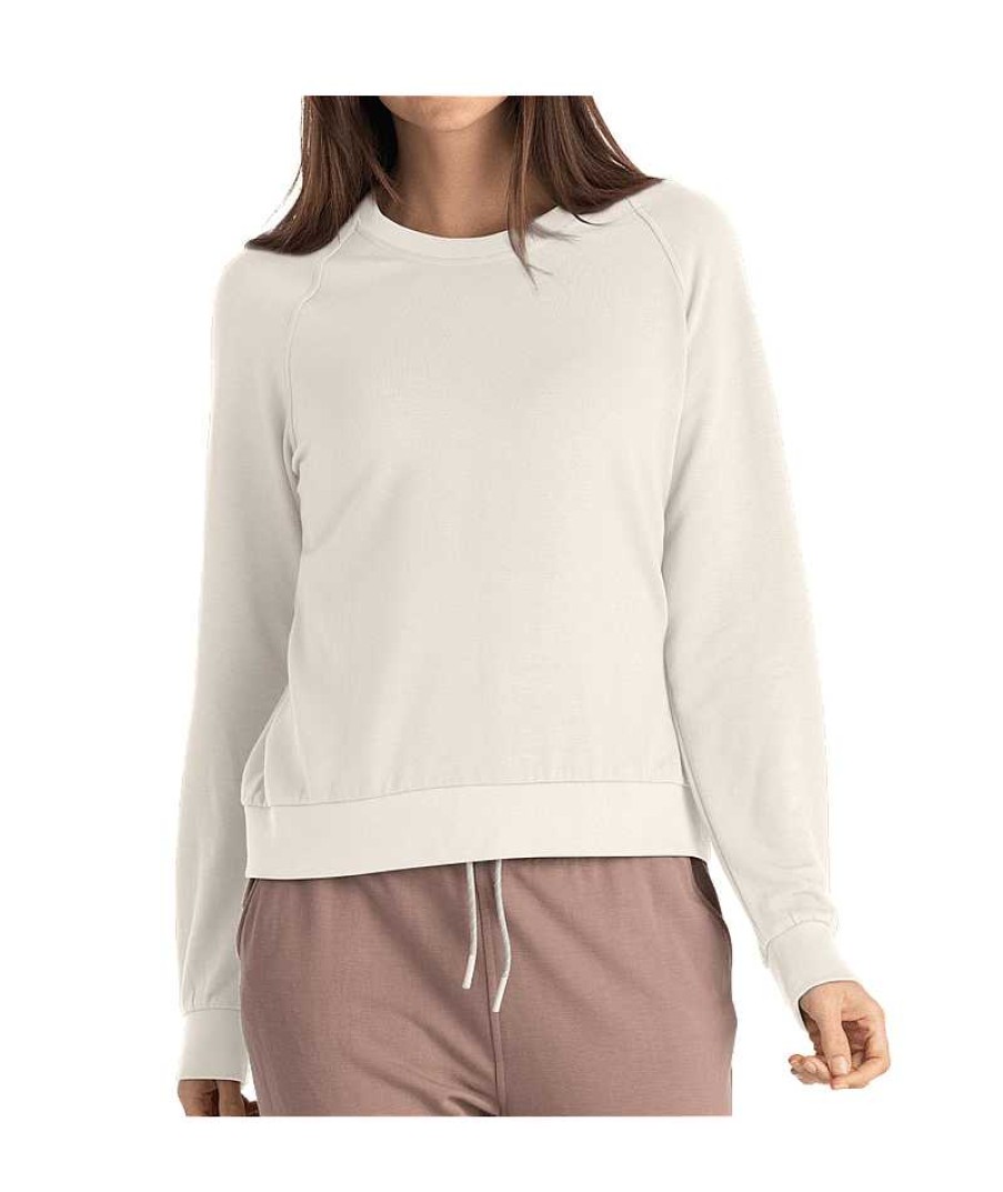 Women'S Free Fly Apparel Sweaters & Hoodies | Bamboo Lightweight Fleece Crew For Women