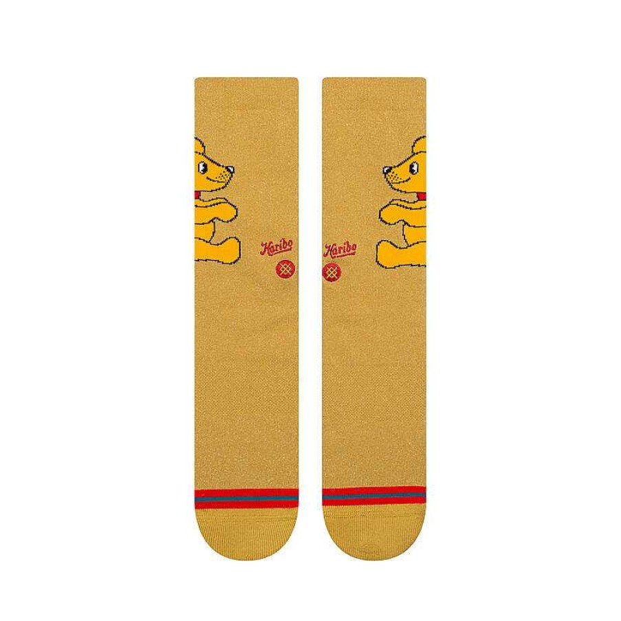 Men'S Stance Socks | Haribo X Stance Bear Crew Socks For Men Gold