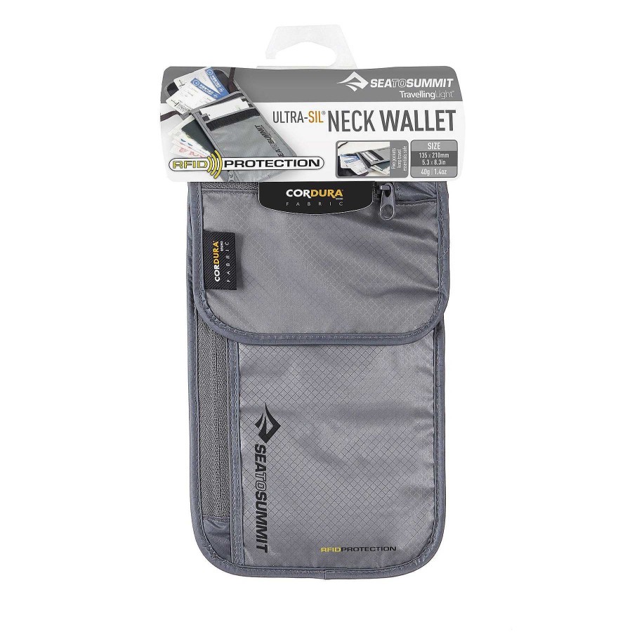 Gear Sea To Summit | Travelling Light Rfid Neck Wallet Grey