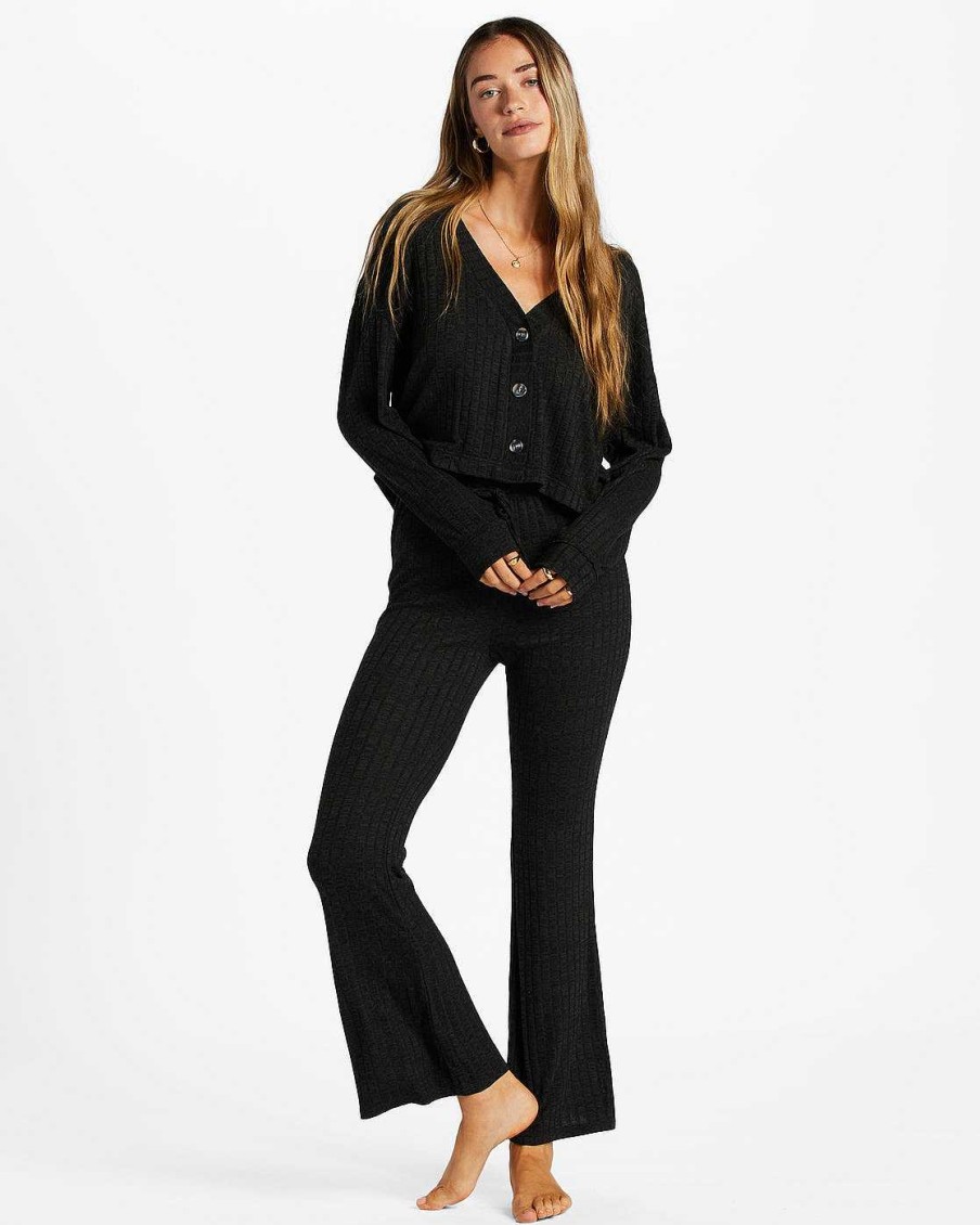 Women'S Billabong Pants | So Easy Flare Knitted Flare Trousers For Women