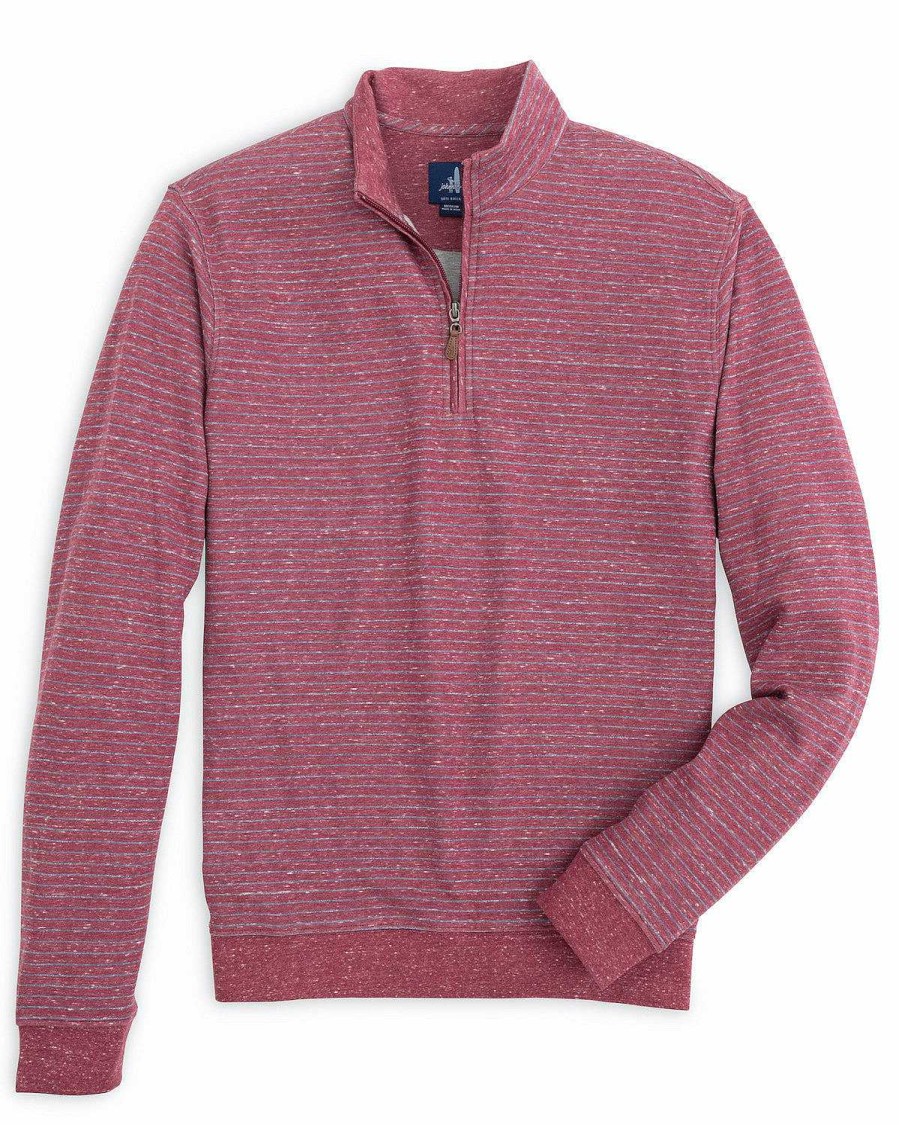 Men'S Johnnie-O Sweaters & Hoodies | Skiles Striped 1/4 Zip Pullover For Men