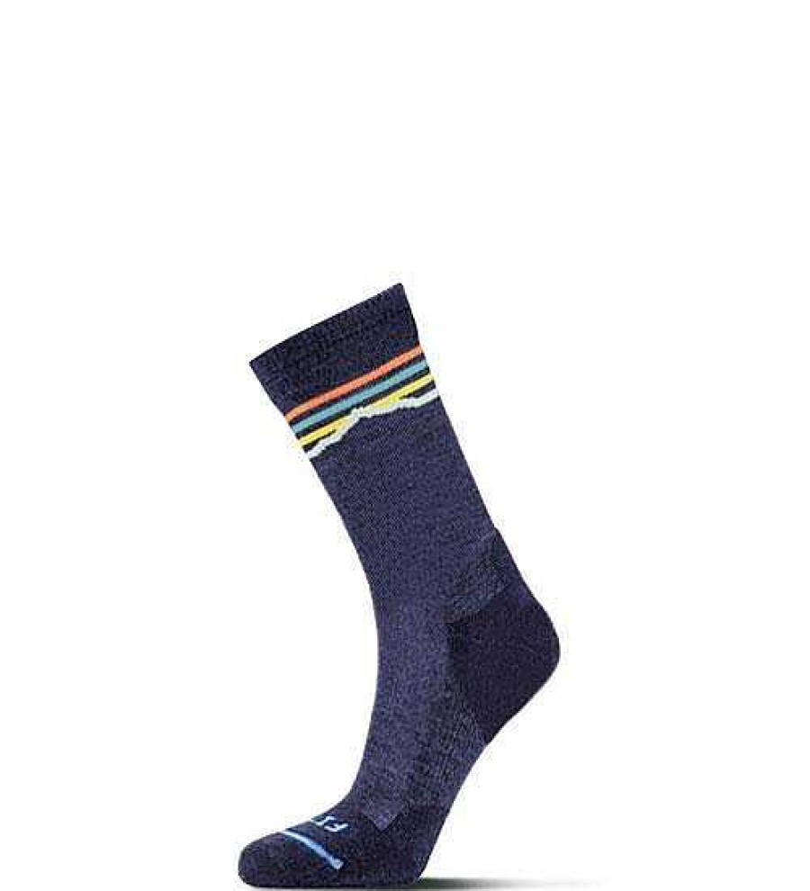 Men'S Fits Socks Socks | Light Hiker Mountainscape Crew Socks