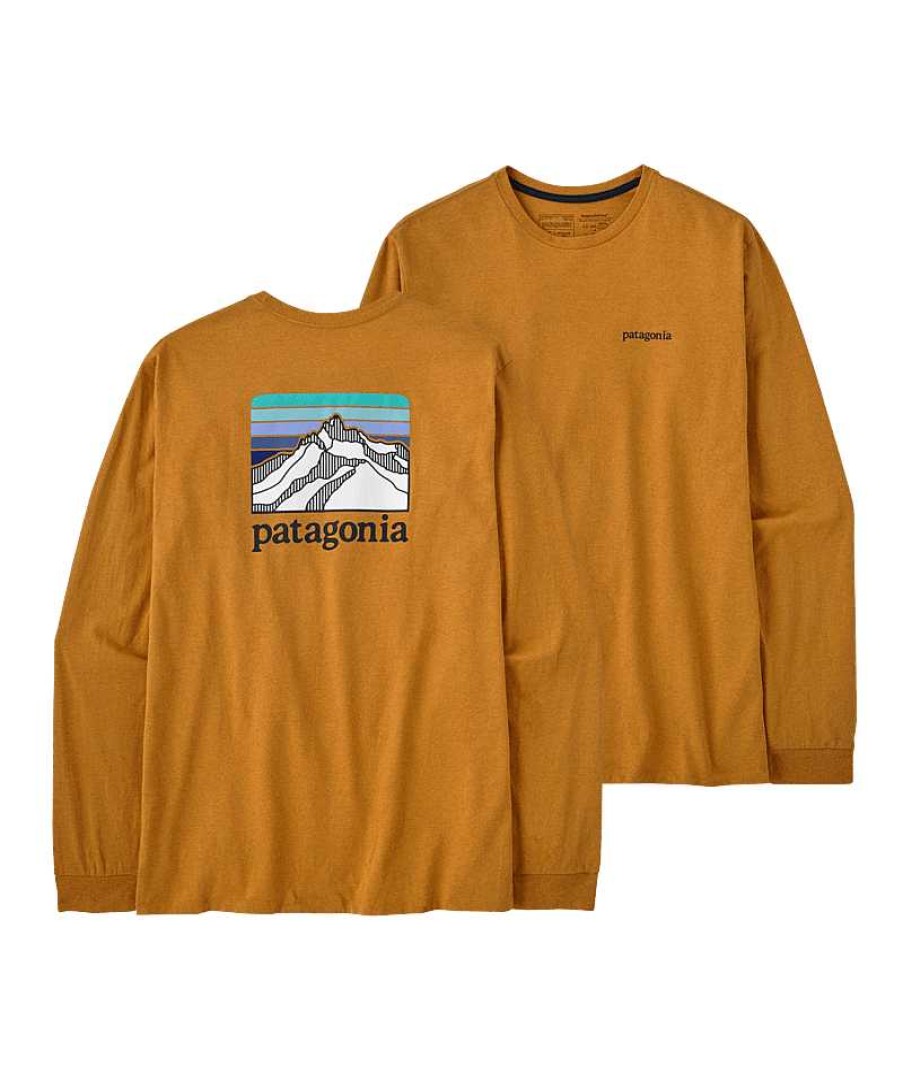 Men'S Patagonia T-Shirts | Long Sleeved Line Logo Ridge Responsibili-Tee For Men