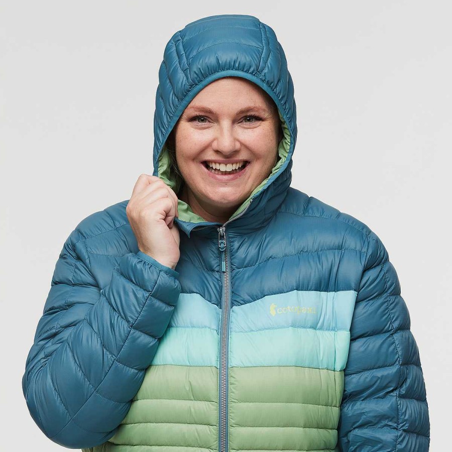 Women'S Cotopaxi Insulation | Fuego Hooded Down Jacket For Women Blue Spruce/Aspen