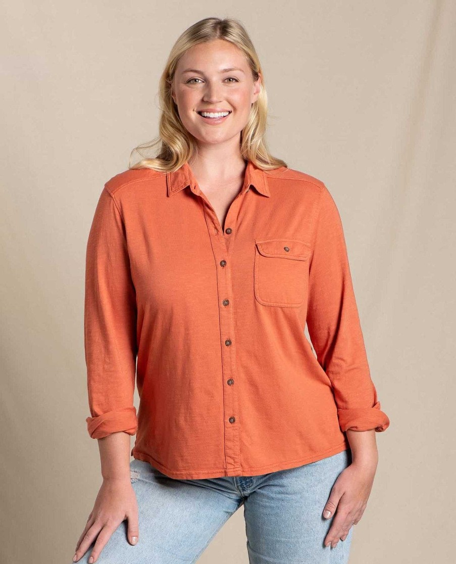 Women'S Toad&Co Shirts | Primero Long Sleeve Shirt For Women Cedar