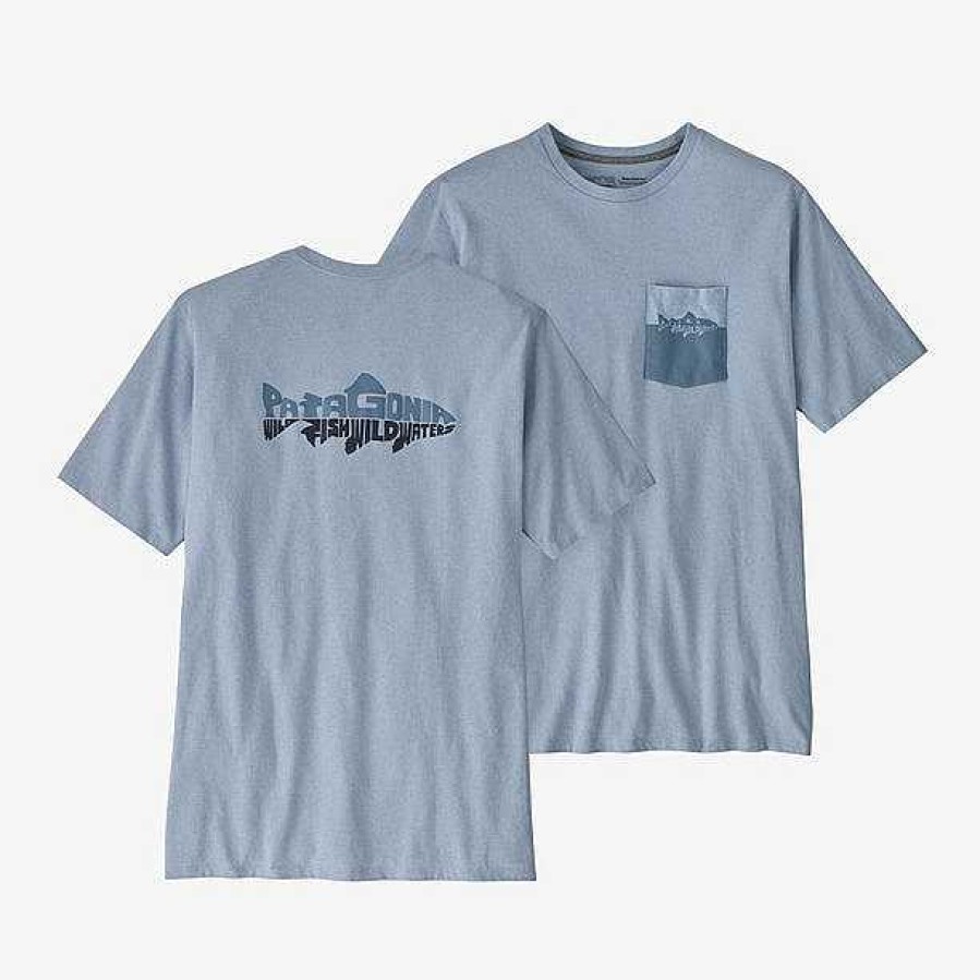 Men'S Patagonia T-Shirts | Wild Waterline Pocket Responsibili-Tee For Men