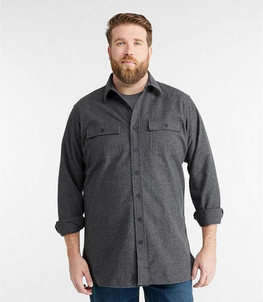 Men'S L.L.Bean Shirts | Chamois Shirt For Men, Traditional Fit Charcoal Grey Heather