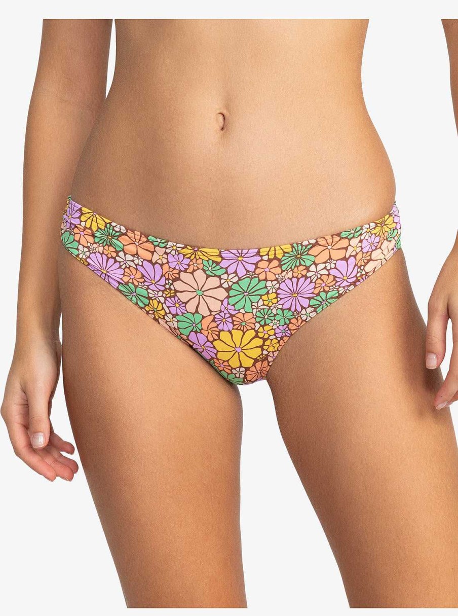 Women'S Roxy Swimwear | All About Sol Hipster Bikini Bottoms Root Beer All About Sol Mini