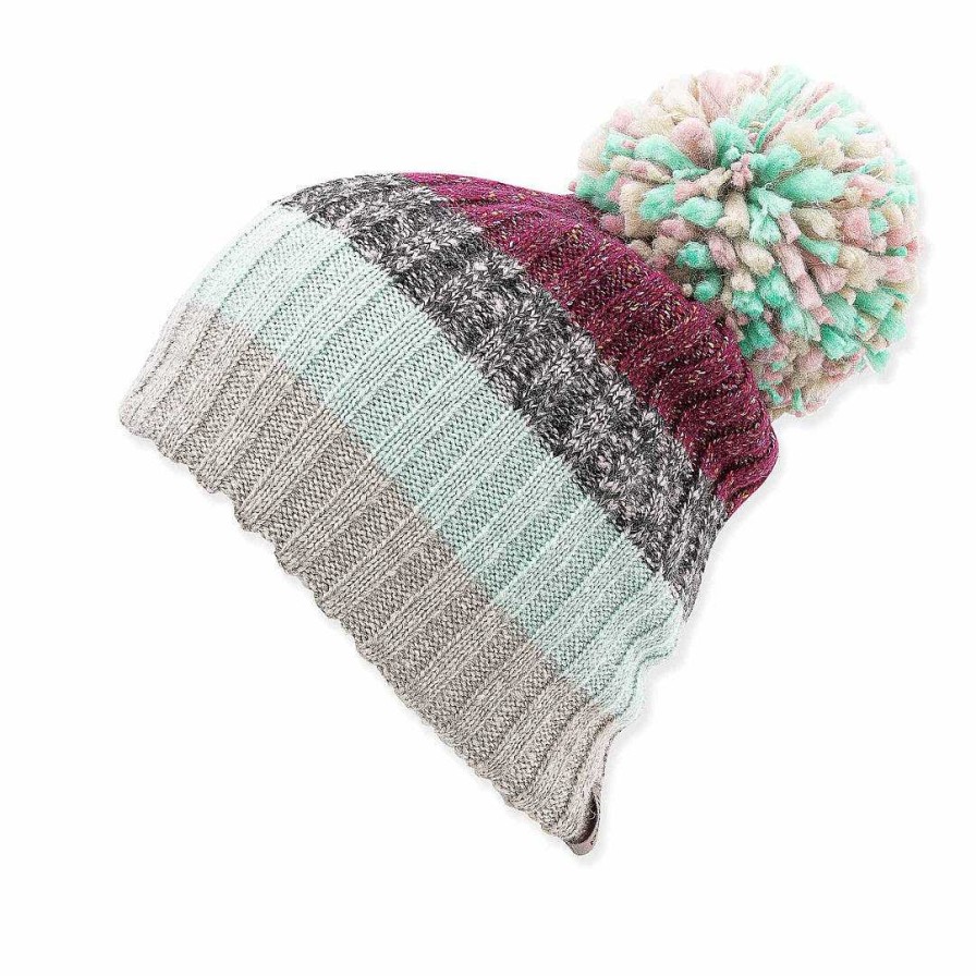 Women'S Pistil Head & Neckwear | Halle Slouchy Beanie For Women Berry