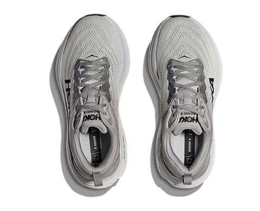 Footwear Hoka Shoes | Bondi 8 Wide Shoes For Men Sharkskin/ Harbor Mist