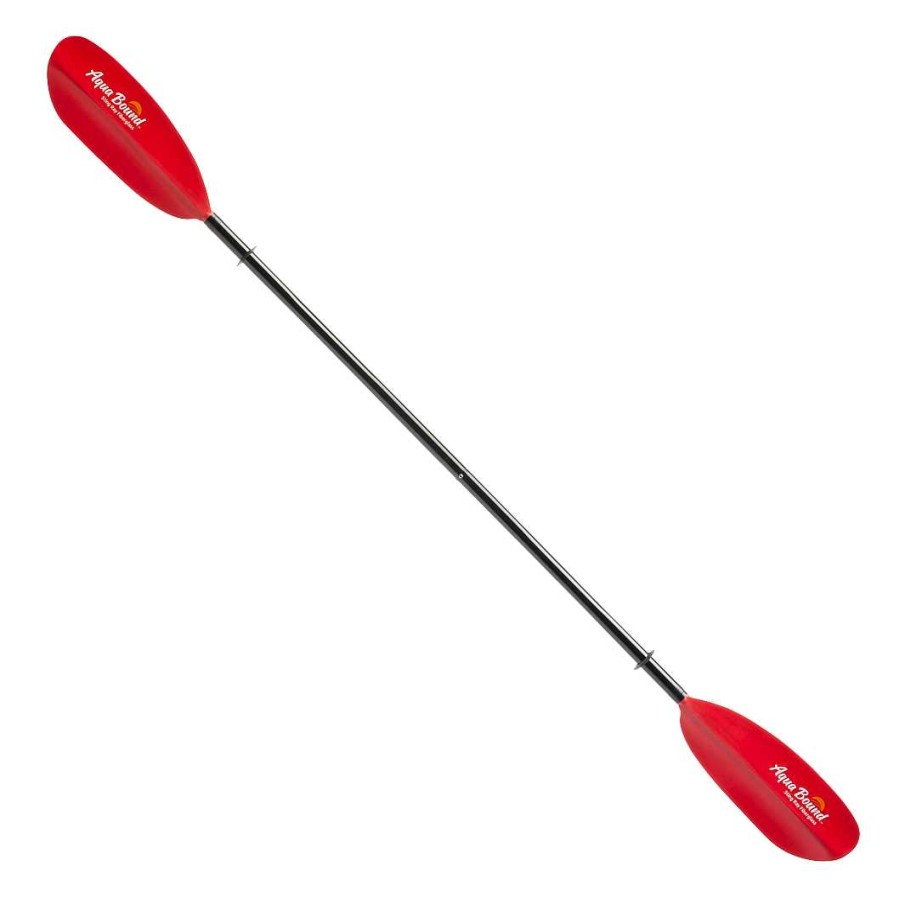 Gear Aqua-Bound Tech | Sting Ray Fiberglass 2-Piece Snap-Button Kayak Paddle Sunset Red