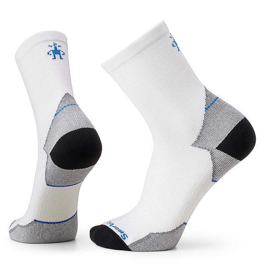 Men'S Smartwool Socks | Run Zero Cushion Mid Crew Socks For Men