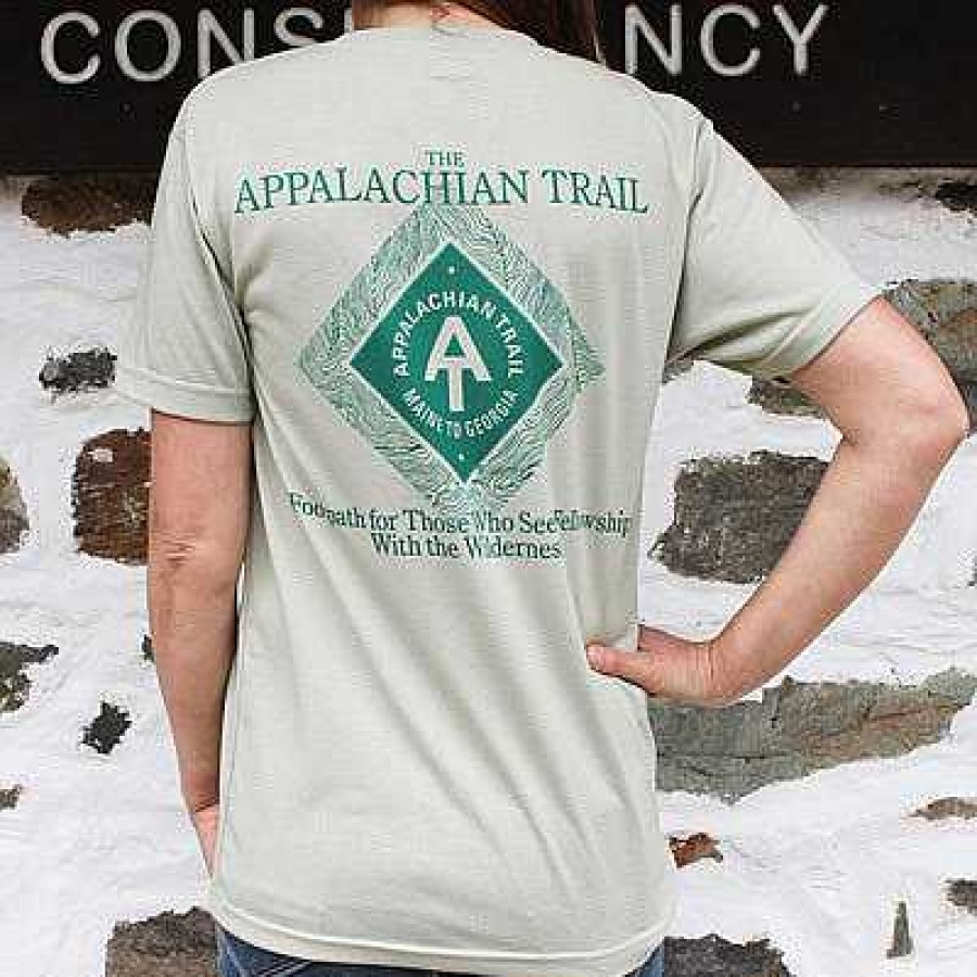 Men'S Appalachian Trail Conservancy T-Shirts | A.T. Diamond Short Sleeve T-Shirt Sage