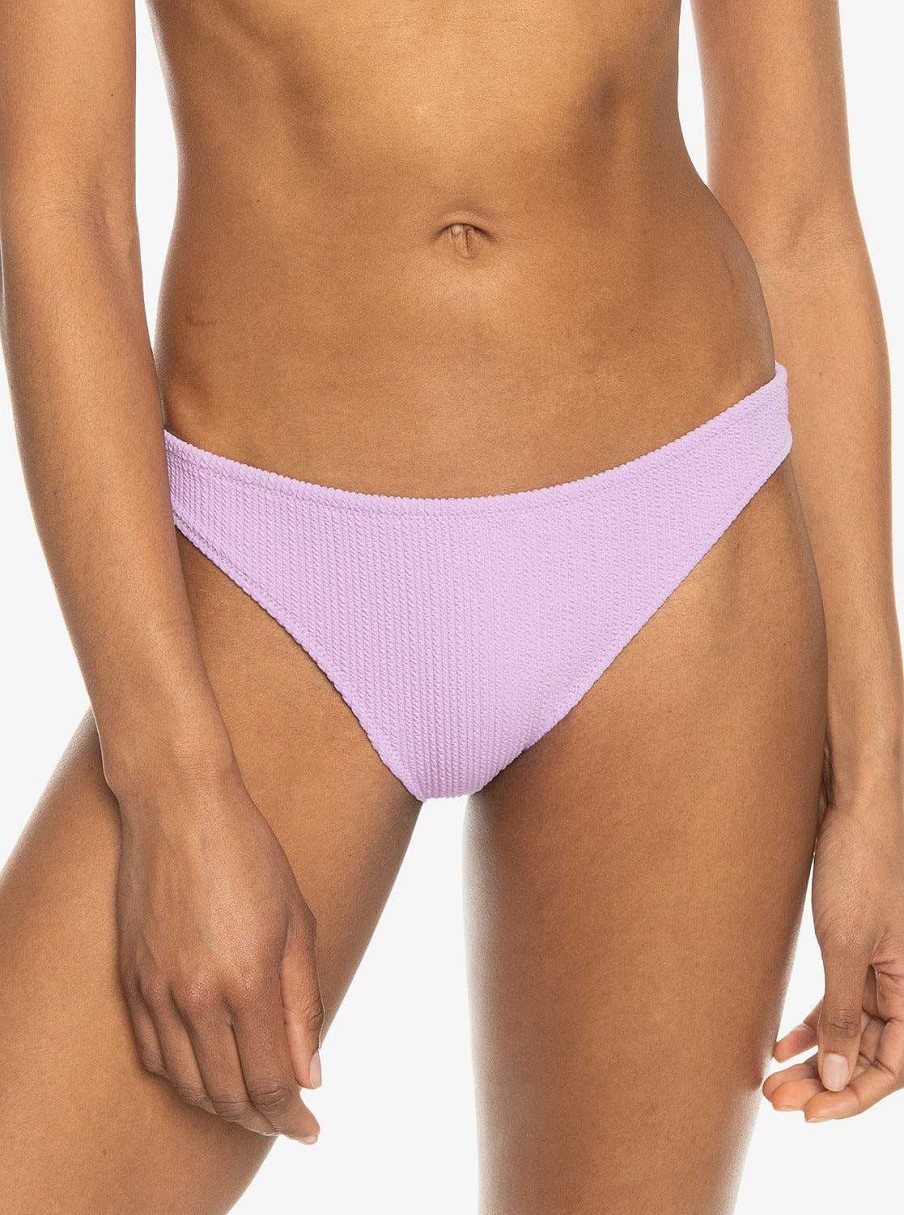 Women'S Roxy Swimwear | Aruba Moderate Bikini Bottoms Crocus Petal