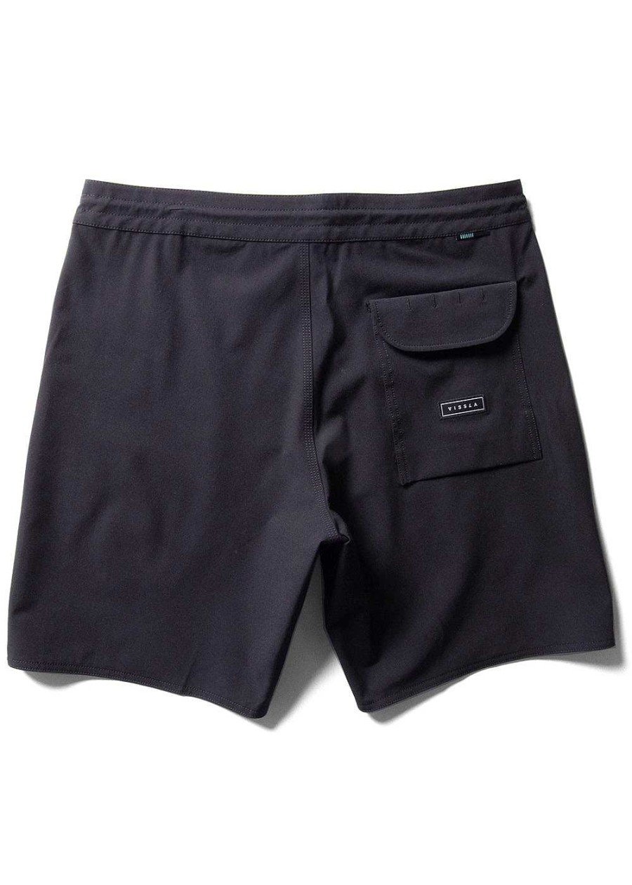 Men'S Vissla Swimwear | Solid Sets 18.5" Boardshorts For Men Black