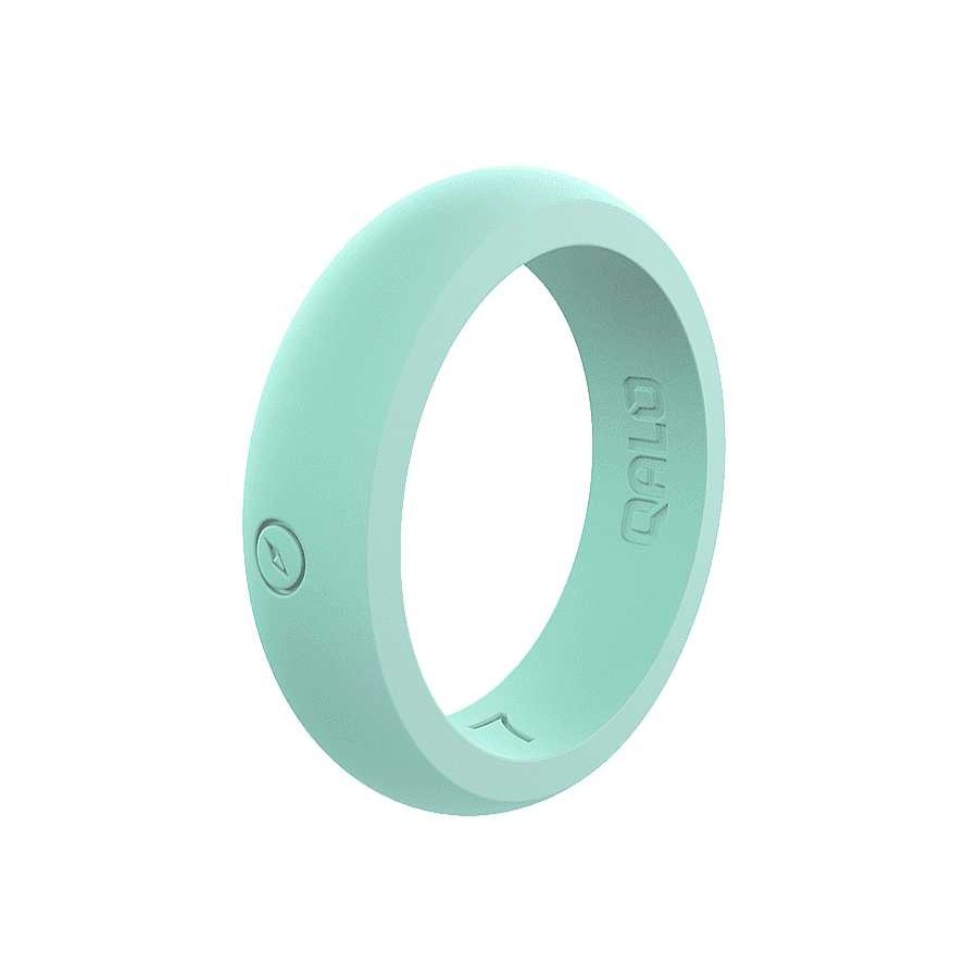 Women'S Qalo Jewelry | Classic Silicone Ring For Women Aqua Foxfire