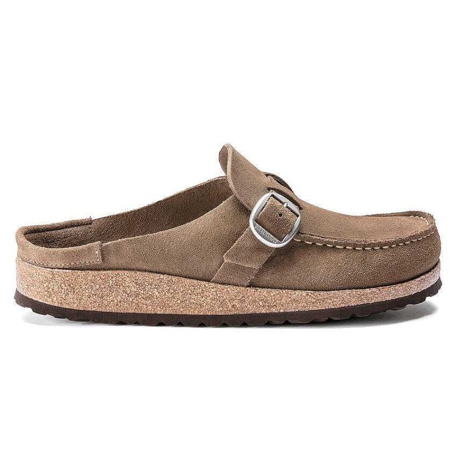 Footwear Birkenstock Shoes | Buckley Suede Clog For Women Gray Taupe Suede