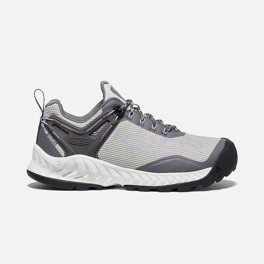 Footwear Keen Shoes | Nxis Evo Waterproof Shoes For Women Steel Grey/English Lavender