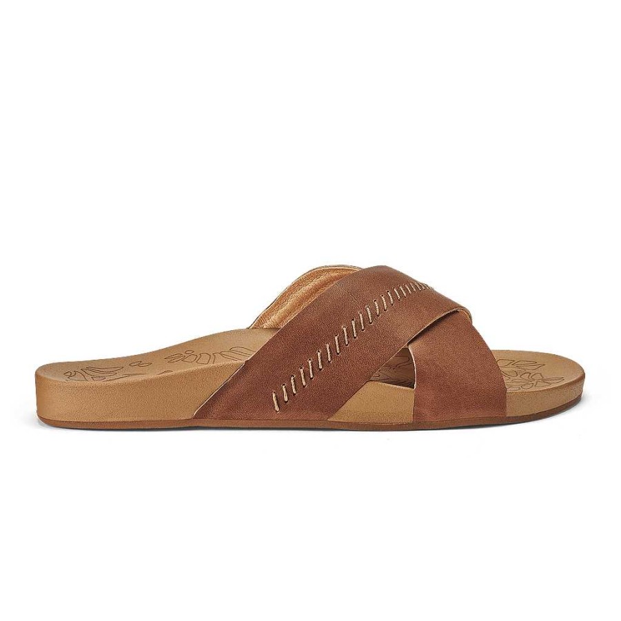 Footwear Olukai Sandals | Kipe'A 'Olu Slide Sandals For Women Sahara