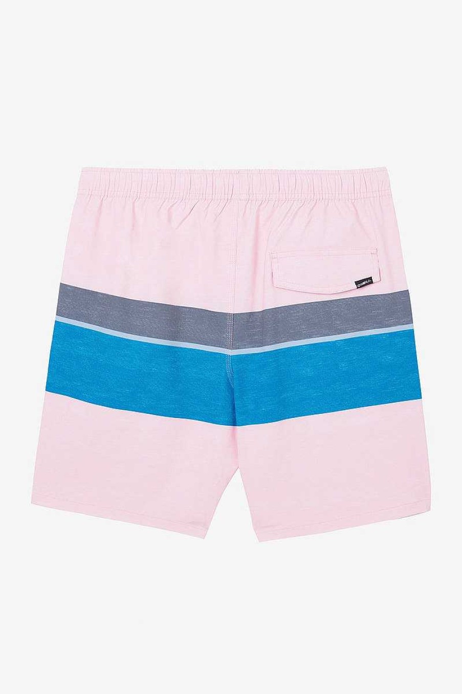 Men'S O'Neill Swimwear | Hermosa Block Crew 17" Boardshorts For Men Pink Dust