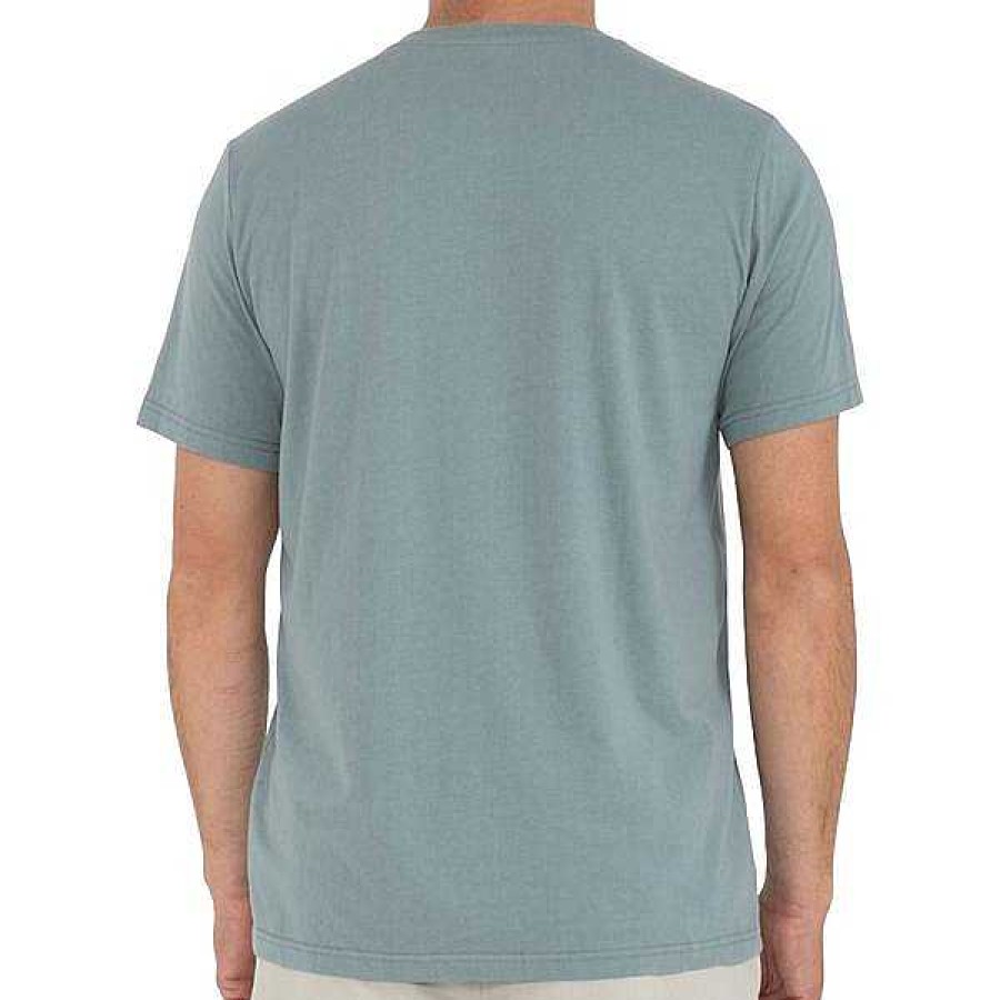 Men'S Free Fly Apparel Shirts | Heritage Short Sleeve Henley For Men Sabal Green